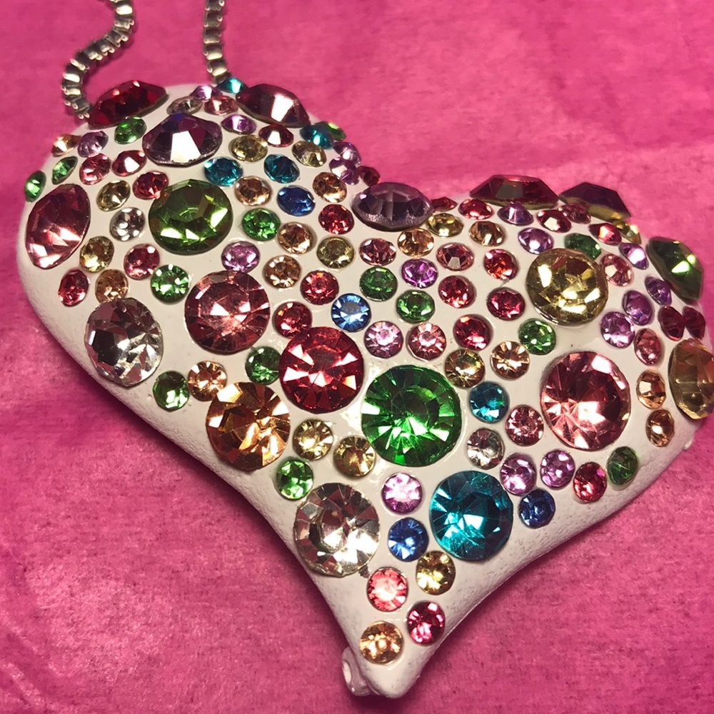 colorful heart necklace/broach - Picture 4 of 4